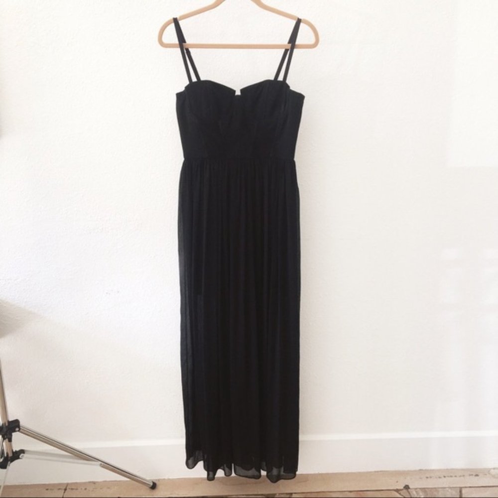 New Alice + Olivia Shakira bustier corset semisheer column gown maxi dress - Picture 10 of 15